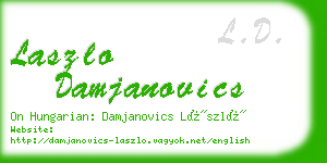 laszlo damjanovics business card